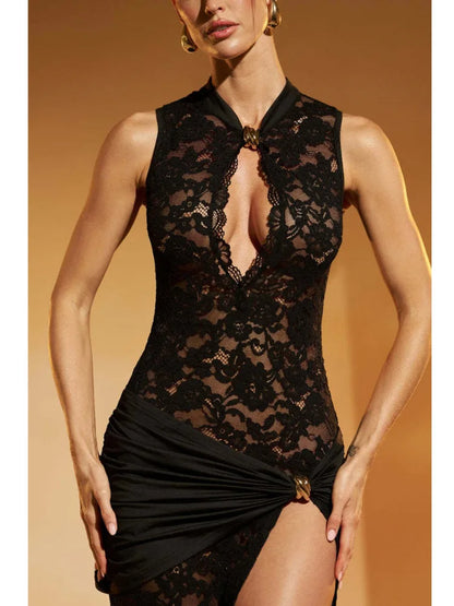 Black See Through  Dress