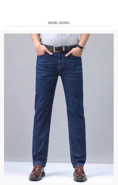 Men's Elastic Cotton Jeans