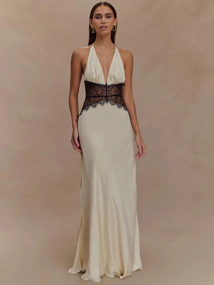 Sleeveless High Waist  Long Dress