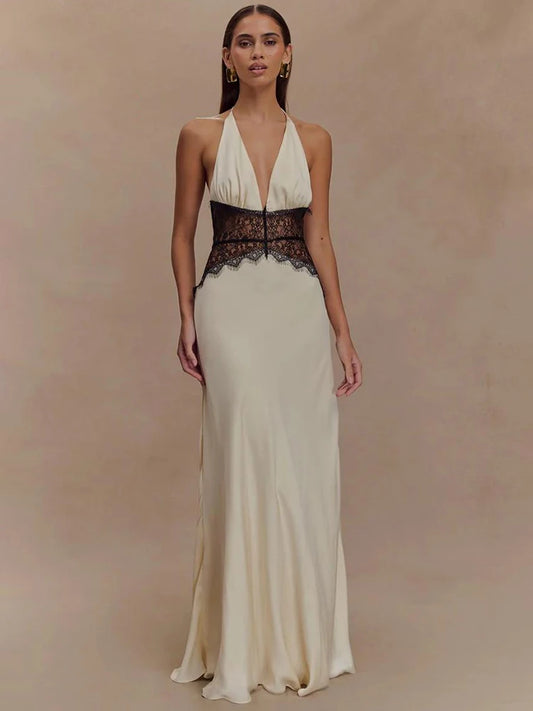 Sleeveless High Waist  Long Dress