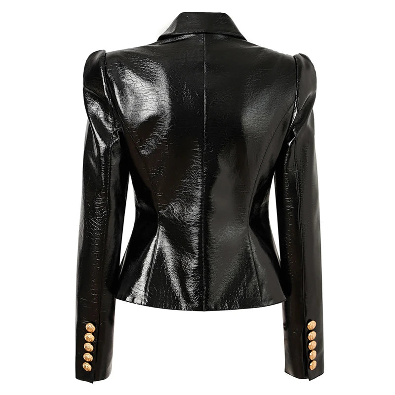 black  leather jacket